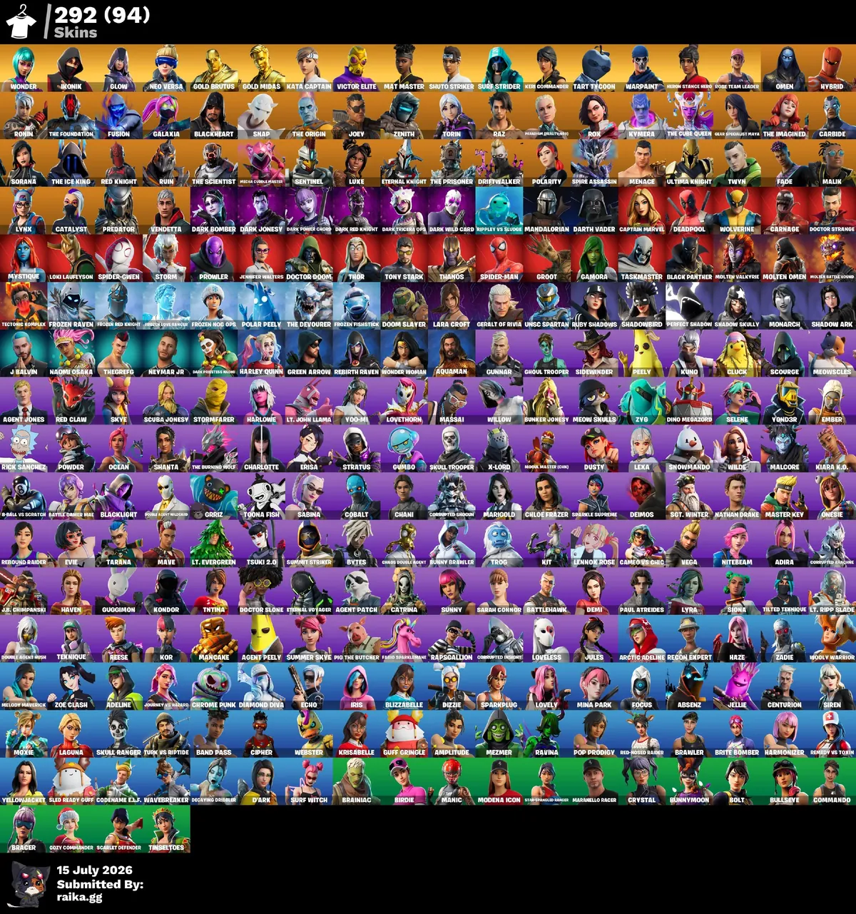 Checker da conta com mais de 290 skins