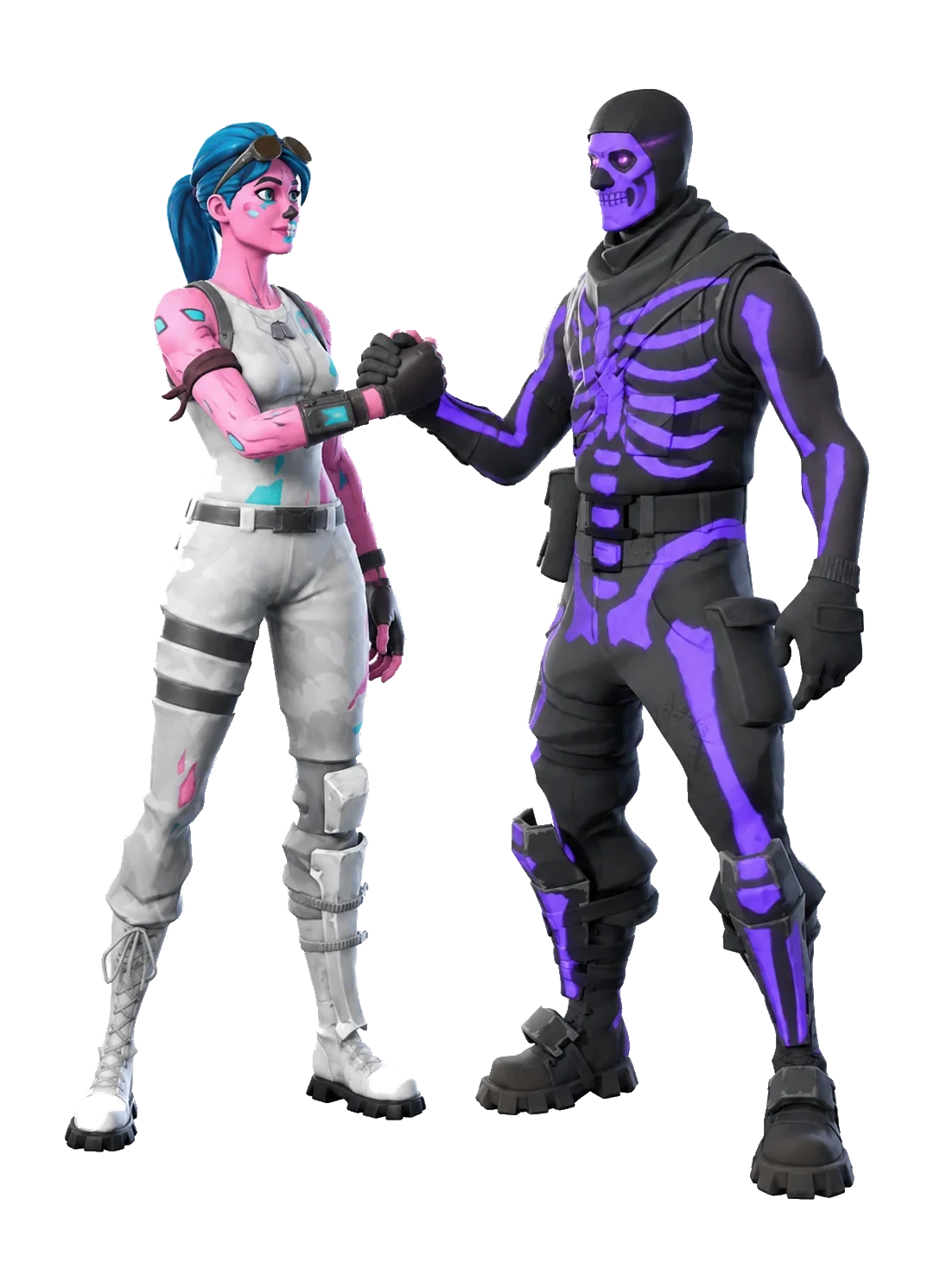 Combo OG Ghoul e Caveirão Roxo Fortnite